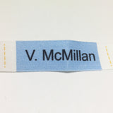 Fabric sew-on name labels (Size S 55x15mm 25 labels/set)