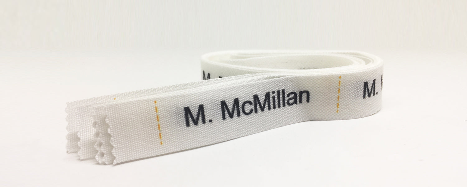 Fabric sew-on name labels