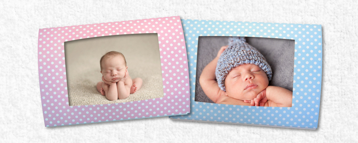 Photo-insert birth announcements