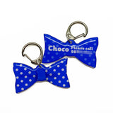 Butterfly Polka Dots Bowtie Pet ID Tag