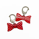 Butterfly Polka Dots Bowtie Pet ID Tag