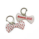 Round Club Polka Dots Bowtie Pet ID Tag