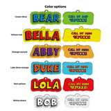Comic Font Superhero Pet ID Tag