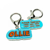Comic Font Superhero Pet ID Tag