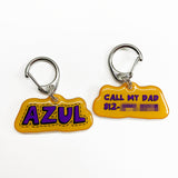 Comic Font Superhero Pet ID Tag