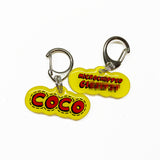 Comic Font Superhero Pet ID Tag