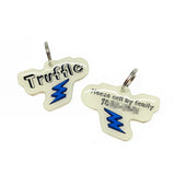 Lightning Bolt Linen Pet ID Tag
