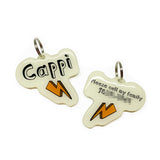 Lightning Bolt Linen Pet ID Tag