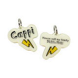 Lightning Bolt Linen Pet ID Tag