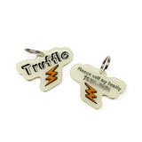 Lightning Bolt Linen Pet ID Tag