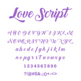 Love Script - Typography Pet ID Tag