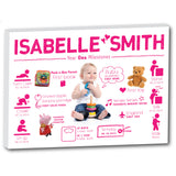 Baby First Year Milestones Canvas R003
