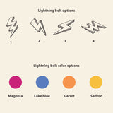 Lightning Bolt Bashtags® | Blank Sheet