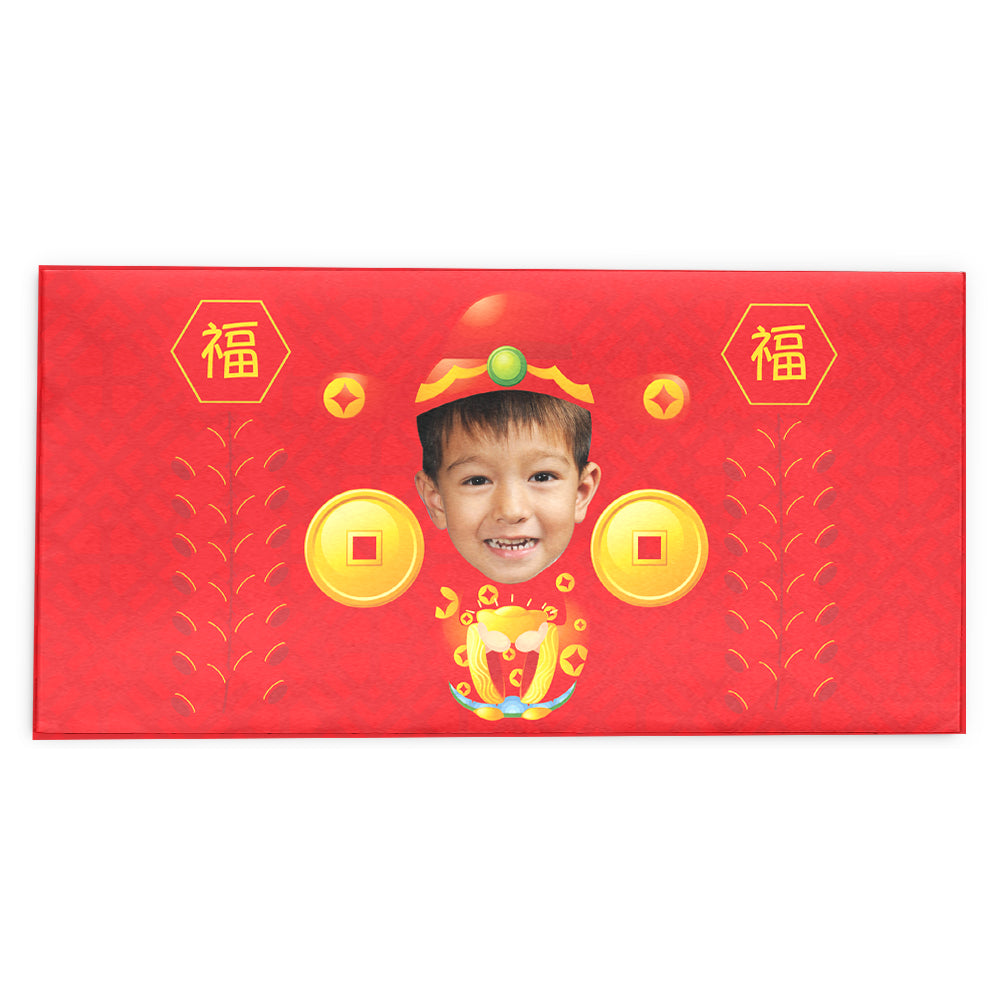 可愛利是封 | 可愛財神利是封 God of Fortune Red Packets 6.65"x3.35"