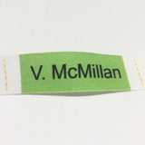 Fabric sew-on name labels (Size S 55x15mm 25 labels/set)