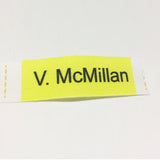 Fabric sew-on name labels (Size S 55x15mm 25 labels/set)