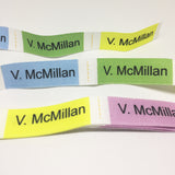 Fabric sew-on name labels (Size S 55x15mm 25 labels/set)