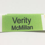 Fabric sew-on name labels (Size M 60x20mm 20 labels/set)