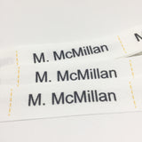 Fabric sew-on name labels (Size S 55x15mm 25 labels/set)