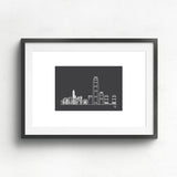 Hong Kong Skyline (negative)