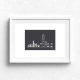 Hong Kong Skyline (negative)