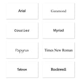 Available fonts