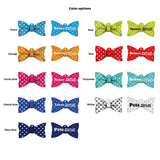 Butterfly Polka Dots Bow Tie | Personalized Pet ID Tags for Dogs & Cats by Blank Sheet