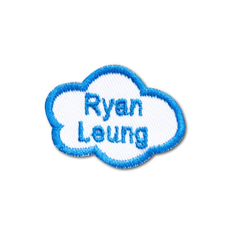 Embroidered name patch cloud