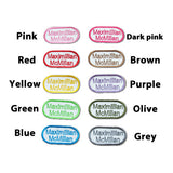 Embroidered name patch available fonts
