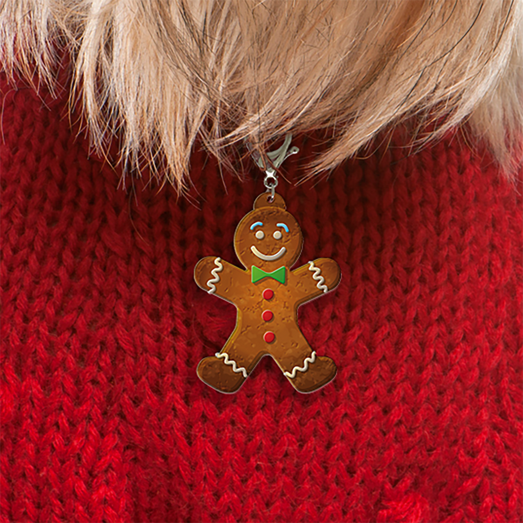 Gingerbread Man Bashtags®  | Personalized Pet ID Tags for Dogs & Cats by Blank Sheet