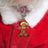 Gingerbread Santa Bashtags®  | Personalized Pet ID Tags for Dogs & Cats by Blank Sheet