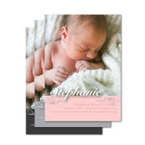 Hand-drawn Line Girl Birth Announcements
