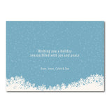 Blue card inside (bi-fold) or back (flat)
