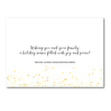 Black card inside (bi-fold) or back (flat)