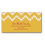 Yellow address labels