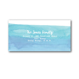 Blue address labels