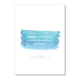Blue card inside (bi-fold) or back (flat)