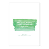 Green card inside (bi-fold) or back (flat)