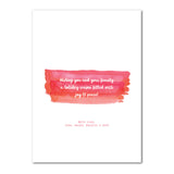 Red card inside(bi-fold) or back(flat)