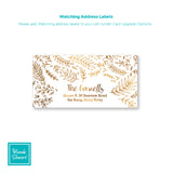 Golden Leaves | Address Labels | Holiday Cards by Blank Sheet
