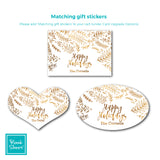 Golden Leaves | Gift Stickers | Holiday Cards by Blank Sheet