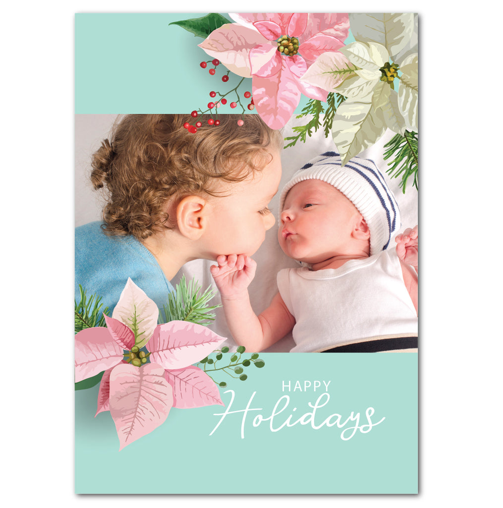 In Love with Poinsettias | Holiday Cards by Blank Sheet