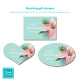 In Love with Poinsettias | Gift Stickers | Holiday Cards by Blank Sheet
