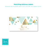 Geometric Christmas Trees | Address Labels | Holiday Cards by Blank Sheet