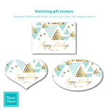 Geometric Christmas Trees | Gift Stickers | Holiday Cards by Blank Sheet