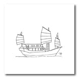 Chinese Junk Note Cards