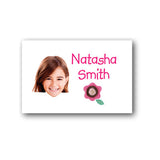 Pink flower with photo bag tags