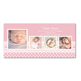 Polka Dots Lace Birth Announcements
