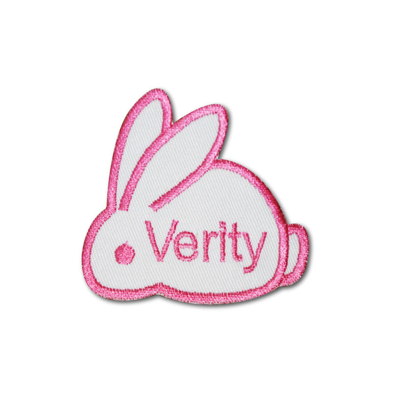 Embroidered name patch rabbit
