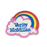 Rainbow embroidered name patches | Iron-on & Sew-on | Blank Sheet